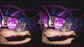 Cheri Nowlin giving you a proper Reception at Clouds nightclub, Cyberpunk 2077 parody