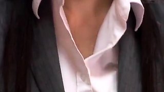 Japanese asian with hot ass fingered before sucking on dick