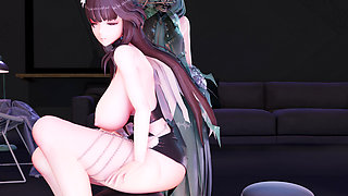 MMD Rollin, Couple Dance, Sexy Dance, Lingerie, Striptease