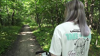 Dirty Girl Littering and Urinating in a Park