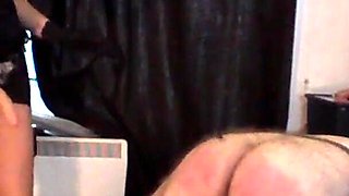 Whipping and Slave Taking My Cock