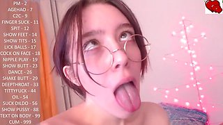 Nerdy teen glasses facial