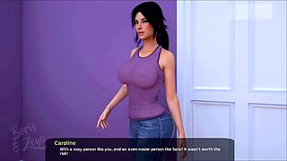 Teen anime girl with big boobs and a big ass explores taboo themes