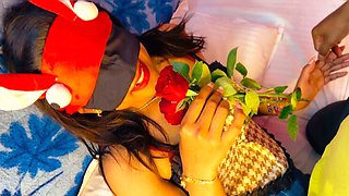 Mahi 2224 Blindfolded Valentine's Day Sex with School GF - Hindi Audio 4K Porn