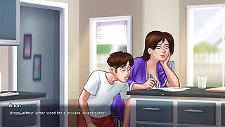 new step mom and step son  make amazing seen in summertime saga part 5