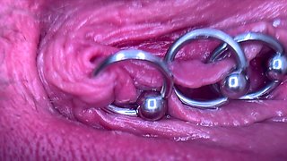 Extreme Close up Pee and My Pierced Pussy and Clit Compilati