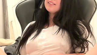 Horny asian teen solo