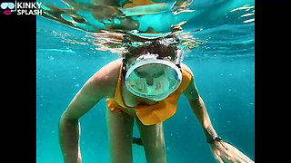 Snorkel Slut in Paradise - Underwater Flash & Naughty Tease