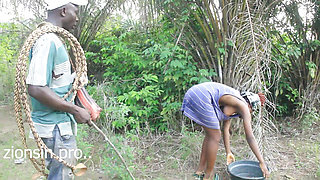Lucky Farmer Caught This Two Fuck in His Farm and Decided to Fuck the Black Girl Too for Compensation