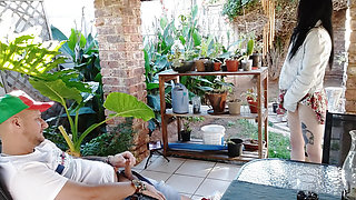 Outdoorbsex on the patio with my friends wife