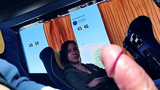 Public Bus Blowjob by a Teen Amateur Babe