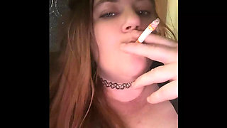 Morning Sex with Smoking MILF - Big Natural Tits and Creampie
