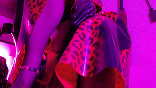 Red Rubber Fetish Femdom Latex Mistress Fetish BDSM Strap Heels Dominatrix