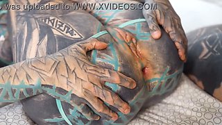 Heavily Tattooed Girl Intense Ass Fucking