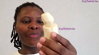 African woman shows how to give blowjob on Youtube