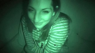 Night vision love making with latina Jimena Lago