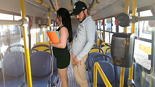 Student gets fucked on the bus!