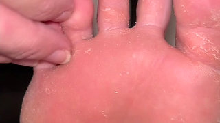 ASMR Foot Scrubbing and Oily Feet POV