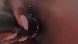 Blonde tight pussy babe solo toy fun in glamour masturbation