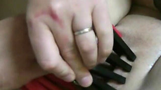 My Horny Big Cunt Is Clamped and Wide Opened, That Makes Me Horny and After Such a Treatment I Just Want to Be Fucked