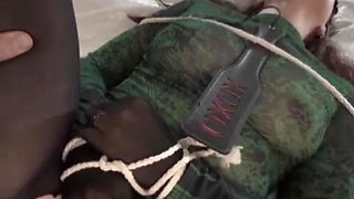 Wife tied up, fucked and swallows big cock cumload