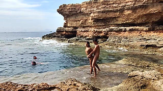 Divers Watching Us Fuck at the Beach Give Us Some Help
