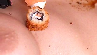 Food Porn: Eating Sushi From Delicious Girl's Body