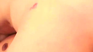 In the office he touches her but waits for the cock to fill her up