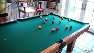 Gang of women turn a game of pool into a hardcore group fuck