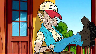 Redneck's Wife. Cartoon. Animation