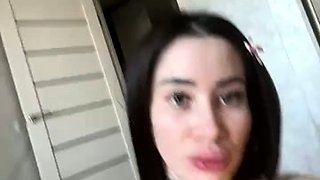 SMALL TIT BRUNETTE TATTOOED TEEN GIRLFRIEND CAUGHT IN SHOWER