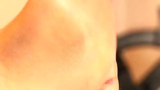 Sheer Nylon Feet in Classic Wooden Mules