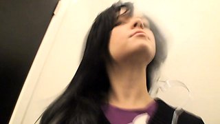 Small titted brunette amateur anal nailed at home
