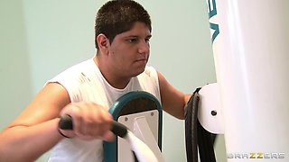 Working Out My Big Tits With Johnny Sins, Sammie Spades - Brazzers