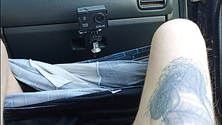 In the Car in the Parking Lot, a Neighbor Jerks off My Dick