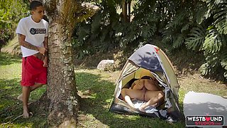 Dani Clark And Annie Marin - Enjoys Outdoor Camping Threesome With Dani And Phillip