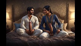 Indian Devar Fucks Bhabhiji All Night - Huge 8 Inch Cock & Six Pack Body - Peanut Girl Anal, Blowjob, Cumshot