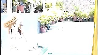 Ravishing lovebird's outdoor scene