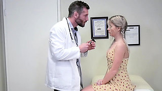 Doctor fucks shy teen in the ass during the examination