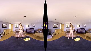 Mellow Yellow; Strip Solo Girlfriend Petite Small Tits Thin Fit Brunette Nylons