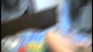 Retro Porn! Horny MILF Shoves a Thick, Long Dildo Inside Her and Plays with Herself!