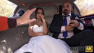 Sexy Busty Plump-assed Bride Lets a Stranger Fuck Her Hard In the Limo In Front Of Her Future Hubby