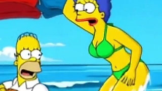 Beach Bitch 2: Pussy Full of Cum. Cartoon Simpsons Parody.