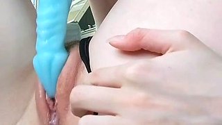 Close up solo beauty toying ass