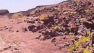 Couple Is Hiking Naked Near the Coast