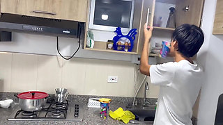 I Share the Kitchen with My Little Stepsister and End up Fucking Her