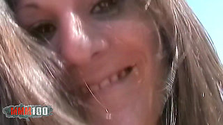 Alys Rebel: Great Teen Brunette Alys Rebel Stripping on the Beach