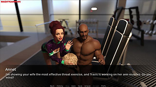 Hotwife #27 - Horny Slut Wife Sucks Huge BBC in the Gym - 3D Cuckold Porn Game