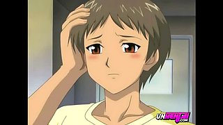 Shy Virgin Boy Gets Taught How To Fuck By Busty Stepsister - Uncensored Hentai