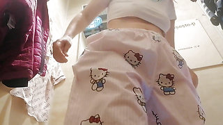Sexy and Naughty MILF Tries on Naked Clothes. Latina with Hairy Pussy Tries on Clothes